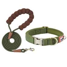 柔软氯丁橡胶加垫狗项圈套装，重型狗项圈，带快速释放金属扣 - 彩色 - 查看 11