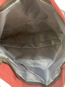 Mochila feminina funcional de cor sólida, 1 peça, adequada para deslocamentos e viagens, design minimalista, estilo casual e esportivo, mochila preta