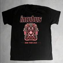 INCUBUS ASIA TOUR 2024 Band Gift For Fan All Size S To  T Shirt S5257 - 黑色 - 查看 1