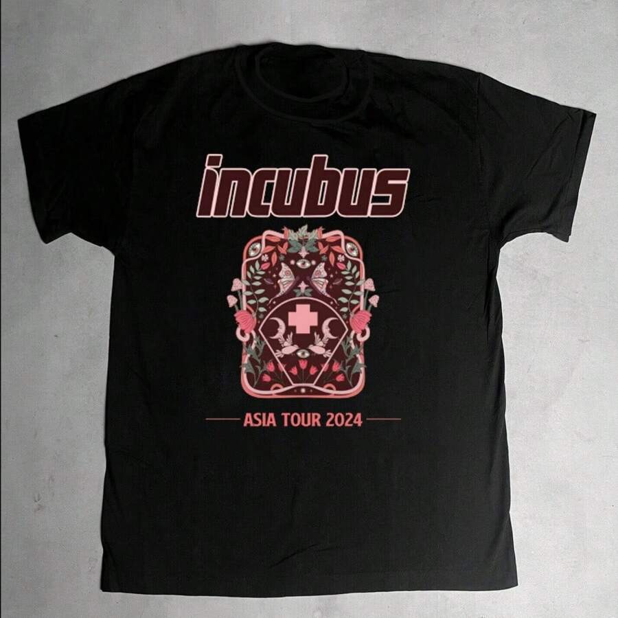 INCUBUS ASIA TOUR 2024 Band Gift For Fan All Size S To T Shirt S5257 - 黑色 - 查看 1