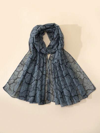 1pc Women Printed Woven Middle Eastern Style Scarf, Suitable For Daily Wear For Dress