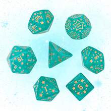Easytoday 7pcs/Set New Star Carving Dice Set, Acrylic D4 D6 D8 D10 D20 Polyhedral Dice With 8 Colors, High Quality For Tabletop Games - Multicolor - View 9