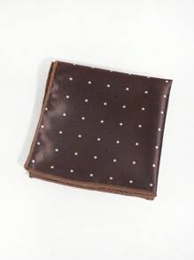 1pc Men's Classic Fashion Polka Dot/Square Floral Pocket Square, 1200 Needle Densely Woven Texture, Suitable For Banquet, Party, Casual, Business Matching