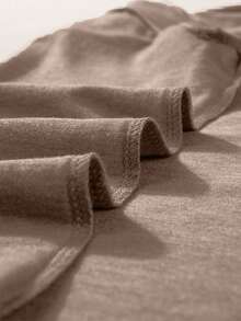 Acelitt Summer Solid Color Simple Ribbed V-Neck Casual Sleeveless Top - Brown - View 10