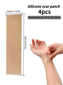 Nastro per coprire le cicatrici, traspirante e flessibile, adesivo per cicatrici invisibile beige chiaro, adatto per cicatrici chirurgiche, iperplastiche, post-partum e da ustioni, copertura invisibile per grandi aree di collo e corpo (impermeabile)