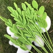2pcs/6pcs/10pcs Handmade Artificial Woven Eucalyptus Leaves, Creative Crochet Woven Eucalyptus Leaves, Handwoven Leaves, Floral Bouquet Decor Leaves, Woven Leaves