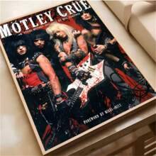 1 Pc Optional Frame Posters Wall Arts Pop Motley C-Crues Rock Poster Art Waterproof Paper Coffee House Bar Room Wall Decor ,Wall Art With Frame