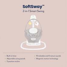 Graco SoftSway 2-In-1 Smart Swing & Rocker With Silent Magentic Motion Technology, Suitable From Birth To Approx. 6 Months (9 Kg)), Starlight Fashion - 1 - View 2