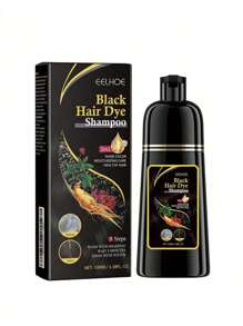100ml Shampoo Removível com Depósito de Cor - Fórmula de He Shou Wu Aumenta Temporariamente e Tinge os Cabelos Grisalhos, Shampoo de Cobertura de Cabelos Grisalhos com Massagem de Espuma, He Shou Wu Nutre Enquanto Tinge