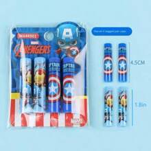 Marvel 4 - Pack Marvel Avengers Pencil Caps! Classic Character Designs With Vibrant Colors. Protect Pencils And Catch Eyes – Essential For Study And Work. A Must - Have For Marvel Fans To Show Personalized And Spark Creative Passion! Back To School