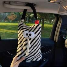 Cute Monster Car Tissue Paper Holder/Car Seat Hanging Tissue Box/Creative Cartoon Car Interior Decor/Bedroom Plush Tissue Box Cover