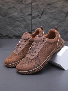 TACHUAN 1 Paar unisex Lässig atmungsaktive Mesh Splicing Schnürschuhe mit breiter Passform, leicht, Sportschuhe für Frühling/Sommer