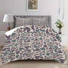 3PCS Camouflage Pattern Bedding Three-Piece Set (1 Duvet Cover + 2 Pillowcases, No Core). Printed Bedding Set, Soft And Comfortable, Suitable For Bedroom And Guest Room Use.