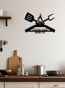 1pc Customizable Metal Barbecue Wall Decor, Rustic Outdoor Kitchen Decoration, Metal Barbecue Art Sign & Design, Perfect Gift For Dad And New Home Housewarming Gifts Birthday Graduation,Multi-Functional,Adjustable,Durable,Ornamental,Reusable,Exquisite,Adorable,High-Quality,Modern,Colorful,Cute,Comfortable,Stylish,Custom,Personalized,Unique,Ideal Gifts For Him,Ideal Gifts For Her,Home Refresh