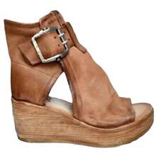 Roman Shoes For Women Summer High Heels Fashion Women's Shoes 2025 High-Top Wedge Sandals Thick-Soled Fish Mouth Sand - 紫色 - 查看 7