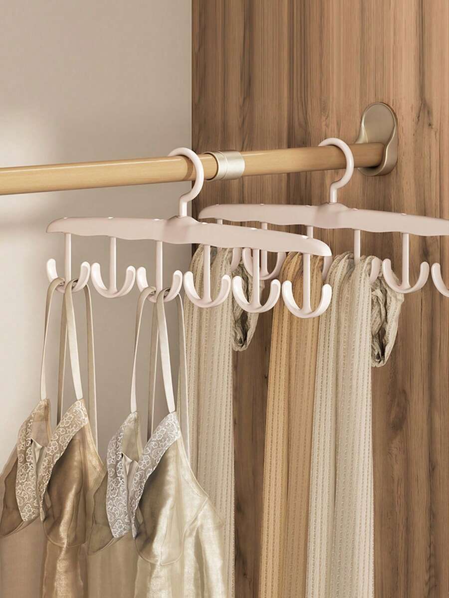 5pcs/1pc, 12-Hook Plastic Hanger Set: Space-SavingOrganizer For Bras, Tank Tops, And More In YourCloset,Storage,Coat Hangers,Hangers