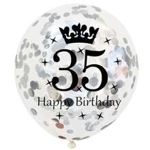 5pcs 12inch Gold Silver Rose Gold Number Crown Confetti Birthday Latex Balloons Number 16 18 21 30 35 45 50 55 60 65 70 75 80 Balloons Happy Birthday Crown Confetti Latex Balloon Anniversary Birthday Party Decorations