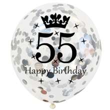 5pcs 12inch Gold Silver Rose Gold Number Crown Confetti Birthday Latex Balloons Number 16 18 21 30 35 45 50 55 60 65 70 75 80 Balloons Happy Birthday Crown Confetti Latex Balloon Anniversary Birthday Party Decorations