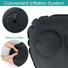 Almohada inflable de tela portátil, almohada de cama ligera, almohada inflable plegable, almohada de viaje, almohada de camping, almohada de escritorio de oficina, mochila de viaje, equipo esencial de camping y senderismo, accesorios de camping, equipo de camping - Múltiples opciones de color - Ver 5