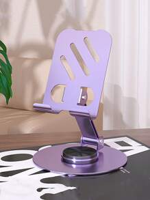 1pc Metal Sturdy Rotatable Desktop Mobile Phone Stand Compatible With IPhone, Android Phone, Gift For Birthday, Family, Friends Phone Holder, Phone Accessories