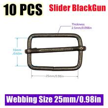 10Pcs/Pack Metal Adjustable Slide Buckles Tri-Glide Rectangle Adjuster Strap Slider For Backpack Clothing Hardware Accessories - Multicolor - View 22
