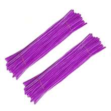 200 Stücke sortierte farbige lila Pfeifenreiniger, inklusive helles lila, taro lila, dunkles lila, faltbare grüne Chenille Pfeifenreiniger Sticks für DIY Basteleien, Weihnachtsdekoration und Reinigungszwecke