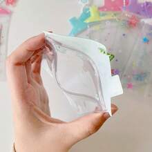 Funda transparente con forma de casa, apropiada para almacenar y exhibir mini fotos de 3", útiles escolares, vuelta al cole. - Multicolor - Ver 9