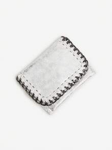 Dompet Kartu/Koin Minimalis Multi-Slot Gaya Rock Y2K yang Modis, Dilengkapi Rantai dan Tali. - Putih - View 2