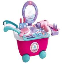 Súper Tocador 2 En 1 Niña Con Luz, Espejo Y Kit De Belleza - Multicolor - Ver 2