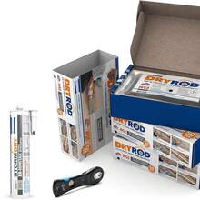Dryrod Damp Proofing Rods DPC Kit: Treats 6 Linear Metres (9" Wall) - BBA Approved Rising Damp Treatment - 18 Metre - View 1