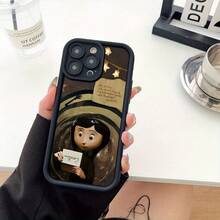 Girls Cartoon Creative Hot Selling Pattern, New Sky Eye Staircase Mobile Phone Case, Fun Personality And Elegance, Simple Fashion  Gift Mobile Phone Case, Suitable Compatible With IPhone X/Xs/Xsmax/11/12/13/14/15/16/16pro/16promax/17/17pro/17AIR/17Promax,Compatible With Samsung Galaxy S22/S23/S24 S24 Ultra/S25 Ultra - 黑色 - 查看 5