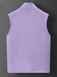 Áo khoác nỉ nữ, áo khoác không tay cổ lông cừu ngoài trời, mùa thu/đông - Màu tím - Xem 2