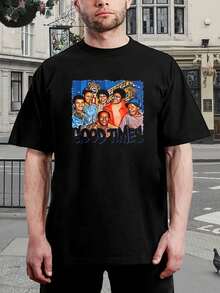 Camiseta retro de los 70 con diseño de comedia de situación - Good Times - Camiseta gráfica unisex | Camiseta informal de manga corta estilo vintage para fanáticos de la nostalgia - Negro - Ver 1