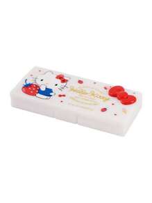 Sanrio 1 Pieza Caja de almacenamiento de tamaño pequeño con personajes de dibujos animados Sanrio Kawaii Hello Kitty, My Melody, Cinnamoroll, Kuromi, Gato Kitty, regalo portátil de sobremesa (Algunas partes pueden ser aleatorias)