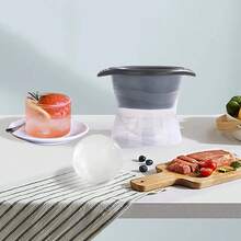 Household Refrigerator Ice Cube Mold Round Whiskey Ice Pucks Silicone Easy Release Mold Enlarged Ice Hockey Artifact