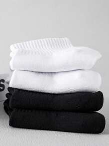50pcs/40pcs/32pcs Ankle Socks For Sports, Unisex Soft, Moisture Wicking, Odor Resistant, Breathable, Solid Color Socks, Knit Lining, Perfect Gift For Men And Women,Great For Casual Wear, Yoga, And All Seasons
