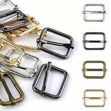 10Pcs/Pack Metal Adjustable Slide Buckles Tri-Glide Rectangle Adjuster Strap Slider For Backpack Clothing Hardware Accessories - Multicolor - View 5