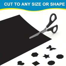 HUSPER A4 Size 0.3mm (12 Mil) 5 Sheets Flexible Magnetic Self-Adhesive Paper - 8.3*11.7 Inches - Black - View 3