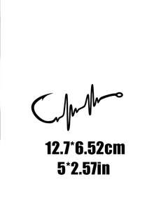 1 件钓鱼系列汽车贴纸，创意个性化汽车外部贴花，钓鱼爱好者必备，适合所有车型