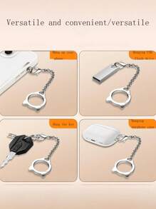 1 Piece Metal Ring Phone Lanyard Lobster Clasp Detachable Hanging Hook, Durable Anti-Lost Phone Accessory