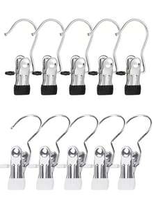 20/10 chiếc Kẹp quần áo bằng thép, Móc treo quần áo, Kẹp quần áo bằng thép không gỉ, Kẹp treo quần áo di động, Kẹp móc treo giày, Kẹp treo móc quần áo, 1/30 chiếc, Kẹp khăn, Móc treo quần áo đa năng một kẹp, Kẹp sắp xếp móc treo tủ quần áo, Kẹp khăn, Kẹp quần áo chịu lực nặng Kẹp móc treo số lượng lớn cho Quần, Mũ, Váy, Tất, Giày Quần âu Giày Bốt, Váy, Mùa xuân, Tối giản, Áo mùa hè - Nhiều màu - Xem 15