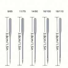 10 buah/paket Jarum Mesin Jahit Rumah Tangga Anti-Selip Elastis untuk Kain, Ukuran #9/#11/#14/#16/#18, 2 buah untuk setiap ukuran, Cocok untuk berbagai jenis kain - MultiWarna - View 2