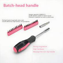 39-Piece All Purpose Household Pink Tool Kit For Girls, Ladies And Women - Includes All Essential Tools For Home, Garage, Office And College Dormitory Use