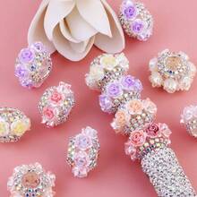 5pcs Rose Gold Luxury Multi-Color Beads With Spacer Beads And Straight Hole Beads, Suitable For Beaded Pens, Phone Charms, Keychains And Bag DIY Jewelry Craft Accessories - Mixed Colors - View 1