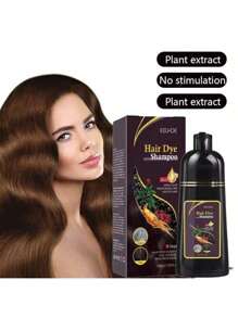 100ml Shampoo Removível com Depósito de Cor - Fórmula de He Shou Wu Aumenta Temporariamente e Tinge os Cabelos Grisalhos, Shampoo de Cobertura de Cabelos Grisalhos com Massagem de Espuma, He Shou Wu Nutre Enquanto Tinge