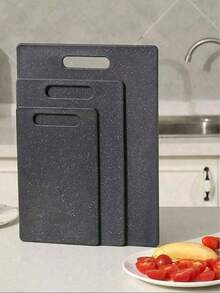 1pc Marble-Patterned Chopping Board Set, Kitchen Food Prep Board, CookedUncooked Separation, Household Fruit Cutting Board, Children's Food Prep Board - Black - View 5