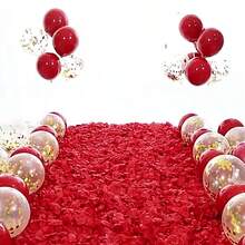 Artificial Wedding Rose Petals - Non-Woven Fabric Decorative Petals For Events, 1000-Piece Arranged Set With 5x5cm (2x2in) Bloom Size | Reusable Wedding Decor