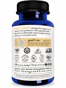 Legendairy Milk Liquid Gold Lactation Support |   Lactation Supplement With Organic Goats Rue, Milk Thistle, Shatavari, Fennel, Alfalfa & Anise |   Breastfeeding Supplements, 60 Count - 60 片(1 包) - 查看 11