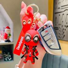 Disney Porte-clés pendentif en silicone de dessin animé Deadpool, convient pour la voiture, le sac à dos, cadeau de Noël pour les amis, sac d'école, accessoires de voiture, gothique mignon Y2k