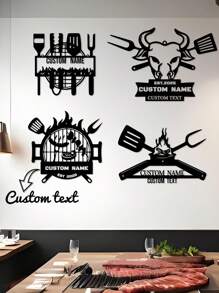 1pc Customizable Metal Barbecue Wall Decor, Rustic Outdoor Kitchen Decoration, Metal Barbecue Art Sign & Design, Perfect Gift For Dad And New Home Housewarming Gifts Birthday Graduation,Multi-Functional,Adjustable,Durable,Ornamental,Reusable,Exquisite,Adorable,High-Quality,Modern,Colorful,Cute,Comfortable,Stylish,Custom,Personalized,Unique,Ideal Gifts For Him,Ideal Gifts For Her,Home Refresh